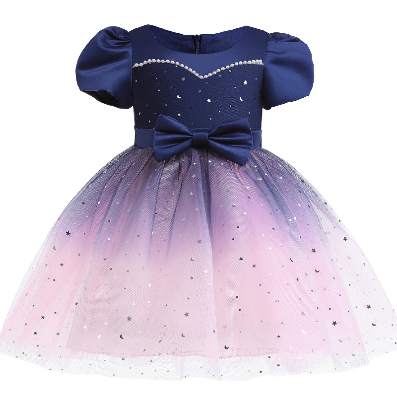 Summer Elsa Princess Dress paljett Tutu kjol barns festklänning