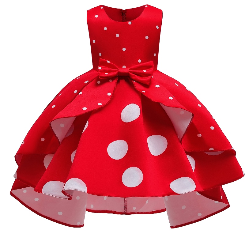 Girls Party Dress Polka Dot Princess Dress Children's Amazonklänningskjol