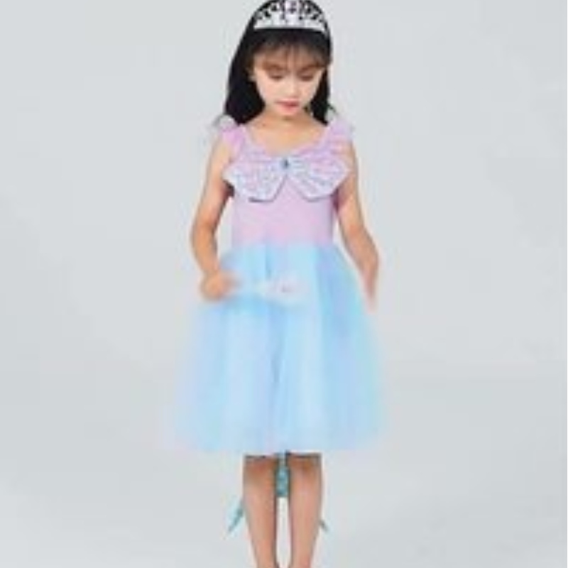 ANSOO Drop Shipping Baby Girls Dress Toddler Kids Party Tutu Pageant Lace Dresses klänning för blommaflickaklänning med pannband