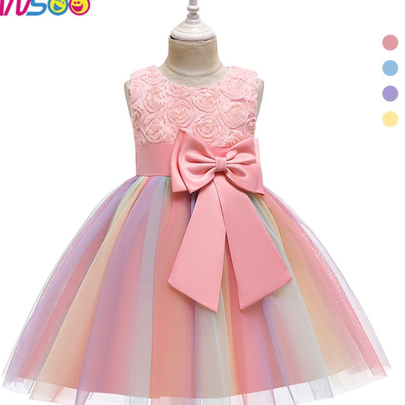Ansoo klänning för flickor barn tecknad vestidos barn tutu klänningar småbarn sommar ärmlösa prinsessa klänningar för flickor