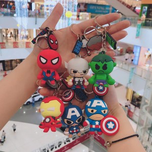 Partihandel anpassad god kvalitet mjukgummi 3D PVC Sötnyckelring