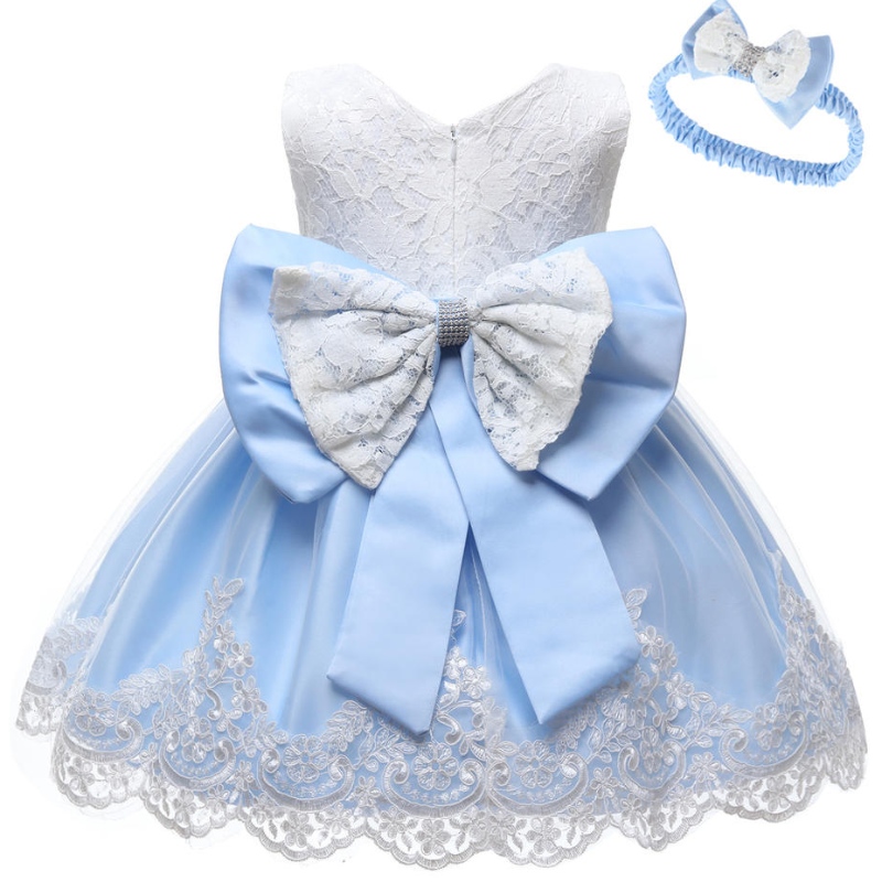 Baby Clothing Girl Dress for Kids 1st Birthday Dress Spädbarn Spets Princess Party Gown Wedding Baby Dresses