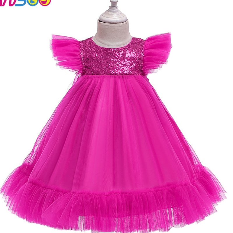 ANSOO Pink Tutu Flower Girls \\ 'Children Party Princess Baby Girl Wedding Dress 2-10 För festbröllopsflickor barn