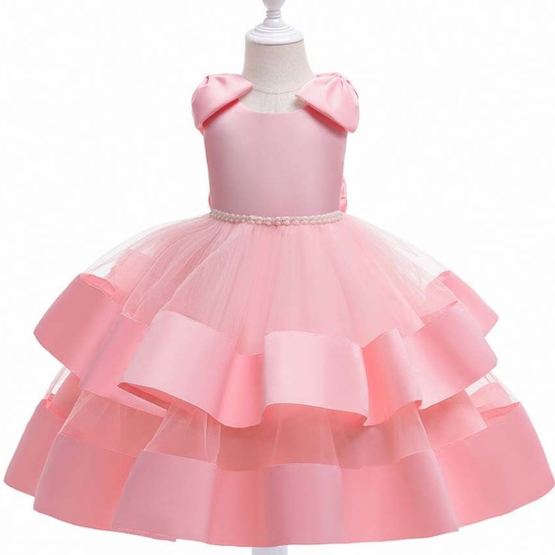 OA 60 dagar OEM ODM Hot Selling Multi-Layered Kids Girl Birthday Dresses Cotton Girl Princess Party Dresses Flower Girls Dresses