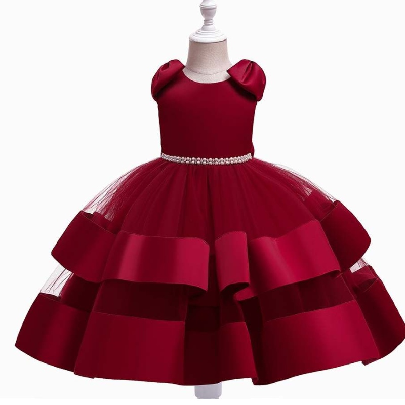 OA 60 dagar OEM ODM Hot Selling Multi-Layered Kids Girl Birthday Dresses Cotton Girl Princess Party Dresses Flower Girls Dresses