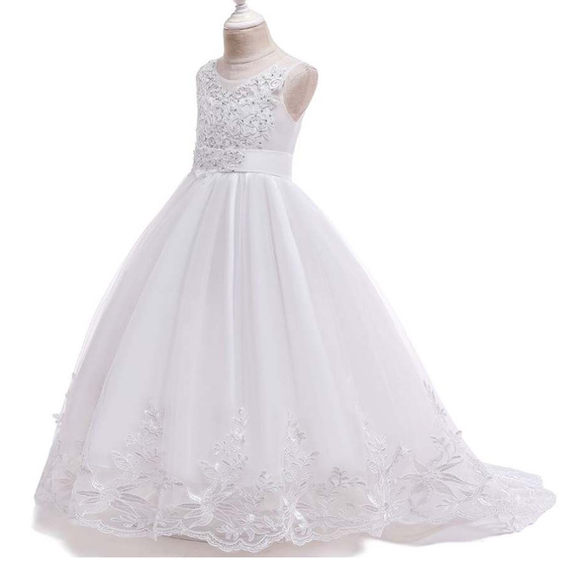 Baigenew Design Premium Flower Girl Dresses Patterns Baby Girls Wedding Party Wear for Kids