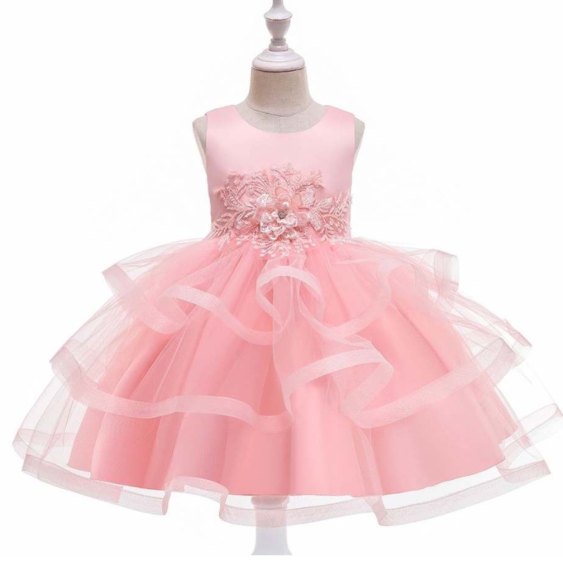 Baige Little Kid Baby Kid Flower Girl Summer Birthday Party Dress Costume Princess Dress 3-10 år