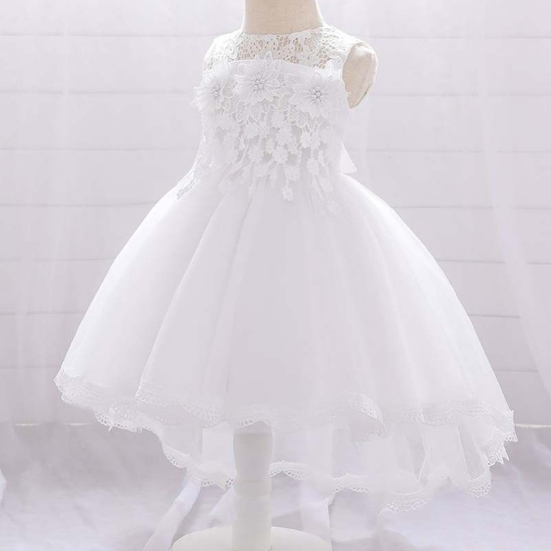 Baige Flower Girls Wedding Dress Baby Girls Doping Princess Tailing Dresses