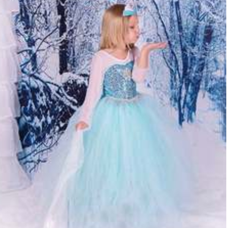 Baige TV&movie Elsa Anna Girl Party Performance Dresses Halloween Cosplay Dresses Costumes