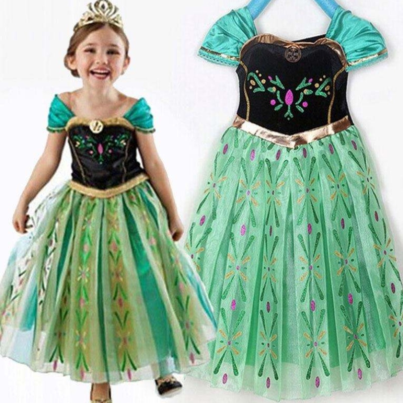 Baige Hot Sale klänning Fancy Baby Frocks Elsa Costume Girls Cosplay Costume Party Dress for Kids 3-8 år