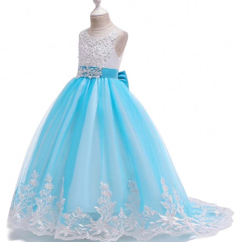 Baige Fancy Little Girls Prom Diamond Dresses Puffy Party Maxi Dress For Kids Long Children Maxi Ball Bowns