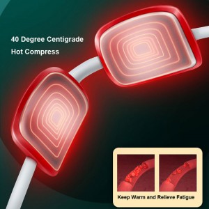 Bärbar elektrisk puls hals massager för smärtlindring, intelligentnackmassage med värmepunktmassager