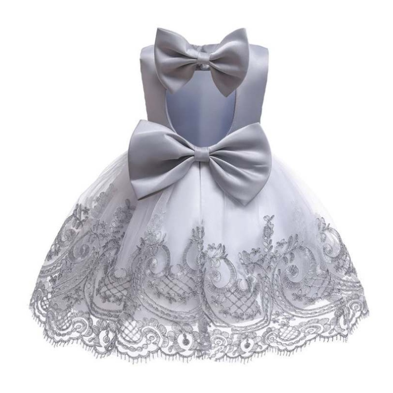 2021 Baige Kids Garment Christmas Frock Newborn Baby Girl Birthday Party Dresses B-8086