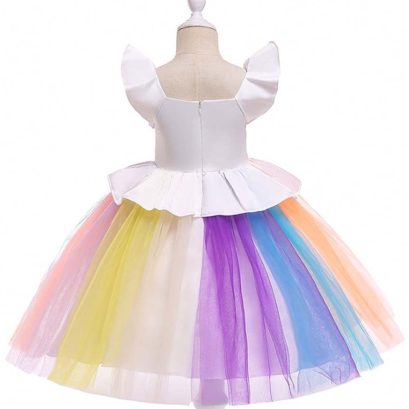 Baige Unicorn Kids Clothing New Design Baby Girl Cute Dresses Performance Dress L5090