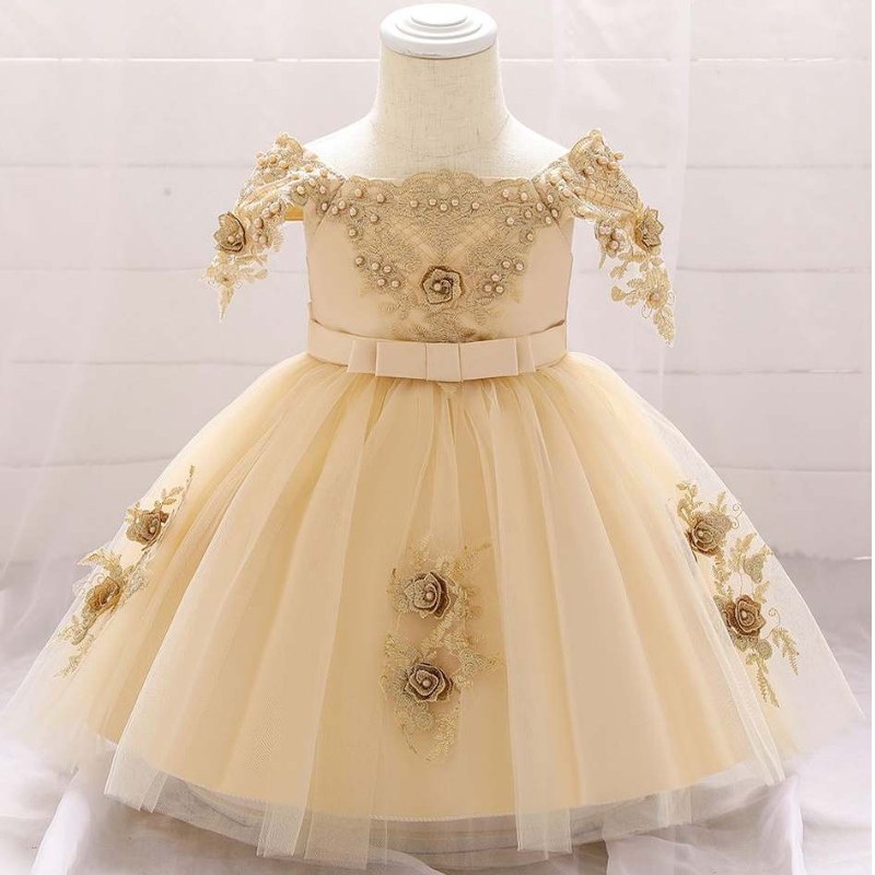 Baige Boutique Summer Kids Clothing Toddler Baby Girl Lace Birthday Party Dress L5057XZ