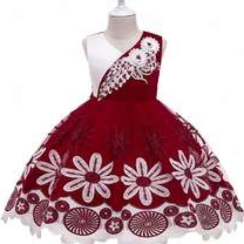 Baige Lovely Bowknot Sequined Baby Girl Dress for Birthday Fluffy Party Dress Girl Dress for Baby