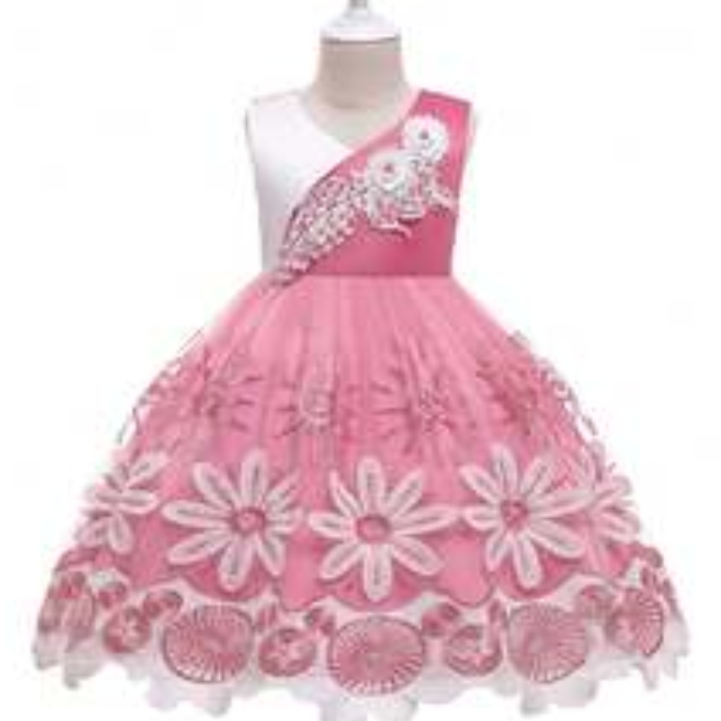 Baige Lovely Bowknot Sequined Baby Girl Dress for Birthday Fluffy Party Dress Girl Dress for Baby