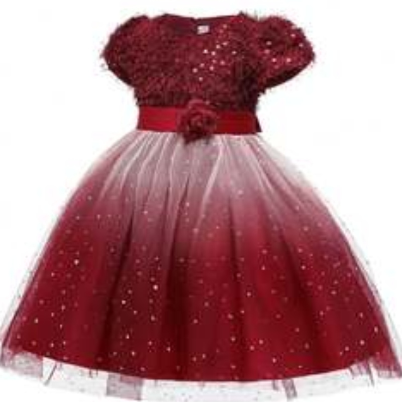 Baige Kids New Style Formal Ruffles Lace Wedding Party Evening Princess Flower Baby Girl Dress L5161