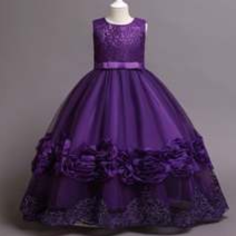 Baige New Design Children's Clothes Long Style Evening Ball Gown Baby Girl Birthday Party Dress 68053