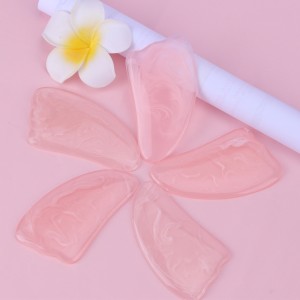 Rose Quartz High Quality Rose Quartz Scraping Board Green Pink Jade Blackbian Crystal Facial Guasha Scrapping Board Jade Stone