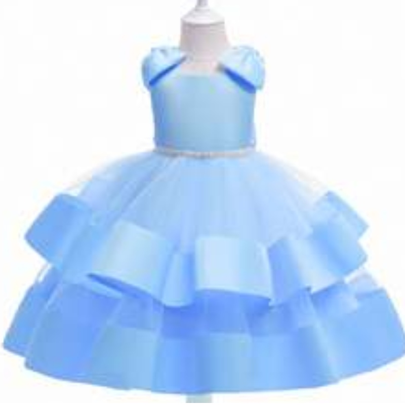 2021 Senaste modellflickan Baby Dress Kids Wedding Party Elegant Birthday Dress L5280