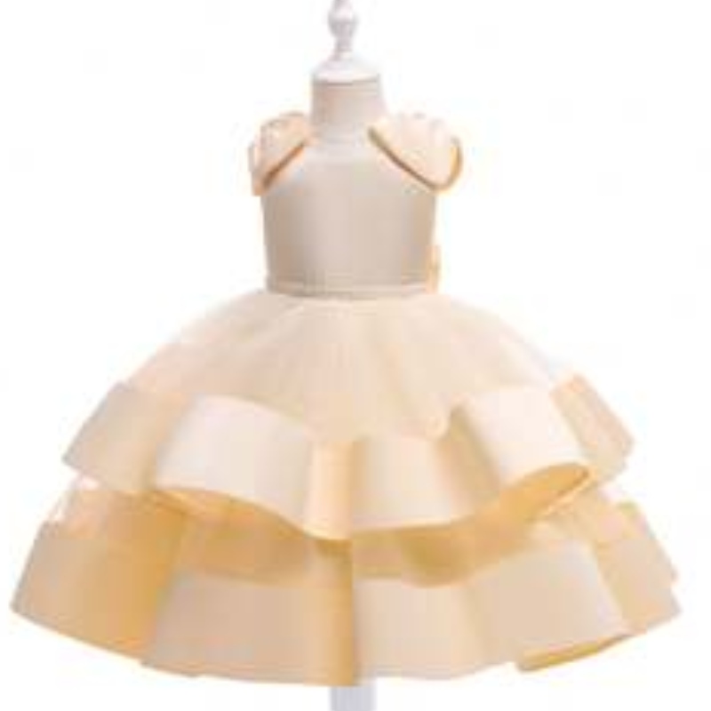 2021 Senaste modellflickan Baby Dress Kids Wedding Party Elegant Birthday Dress L5280