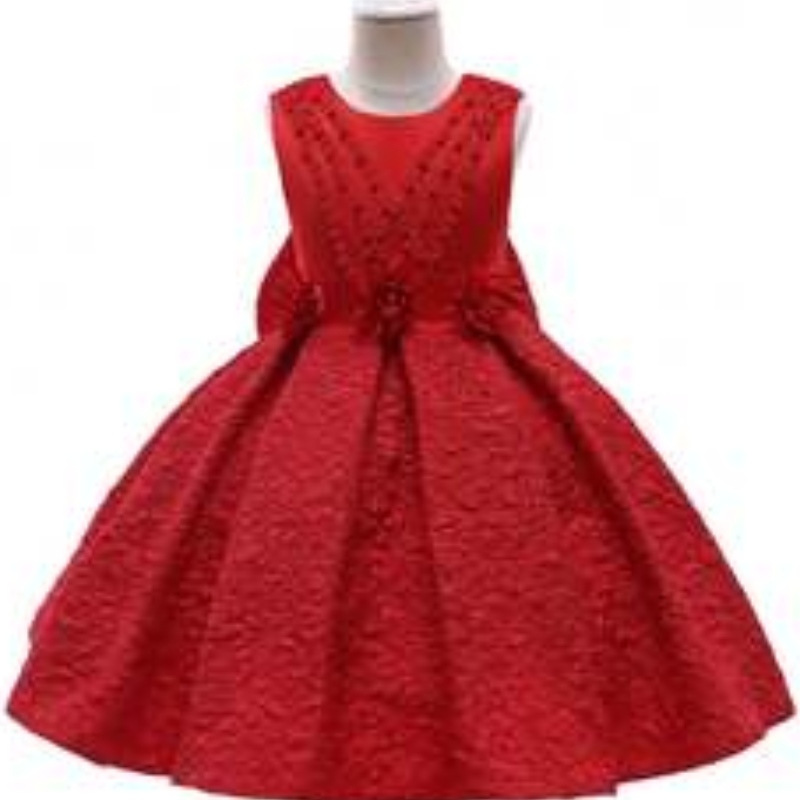 Baige New Satin Flower Girl Princess Dress Kids Baby Party Wedding Bridesmaid Ball Gown L5252