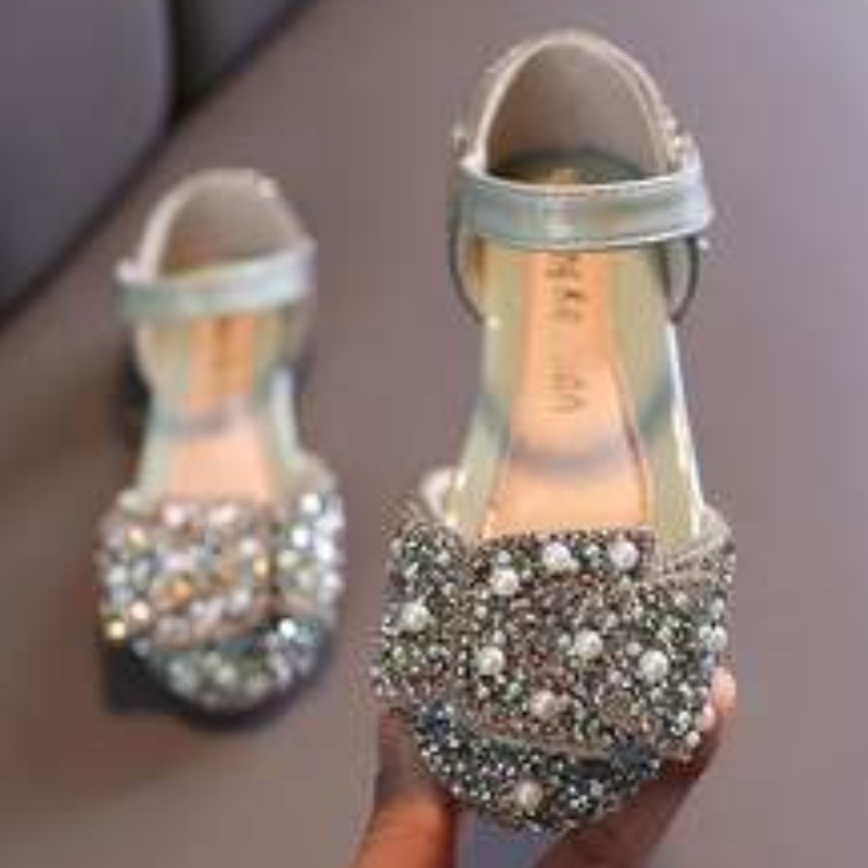 2021 New Fashion Diamond Children's Sandals Shoes Sequined Baby Girl Casual Pu Kids Shoes