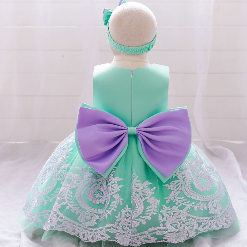 Baige Senaste design Lovely Girl Flower Baby Girl Children Western Kids Wedding Dress L2022XZ