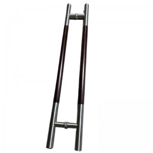 SS-039 Samtida trägrepp dubbelsidig stege-styrhandtag, rostfritt stål glasdörrhandtag