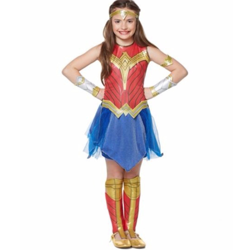 Little Girls Superhero Goddess Diana Party Role Play Dress Up Kids Halloween Dawn of Justice Wonder Girl Cosplay Costume