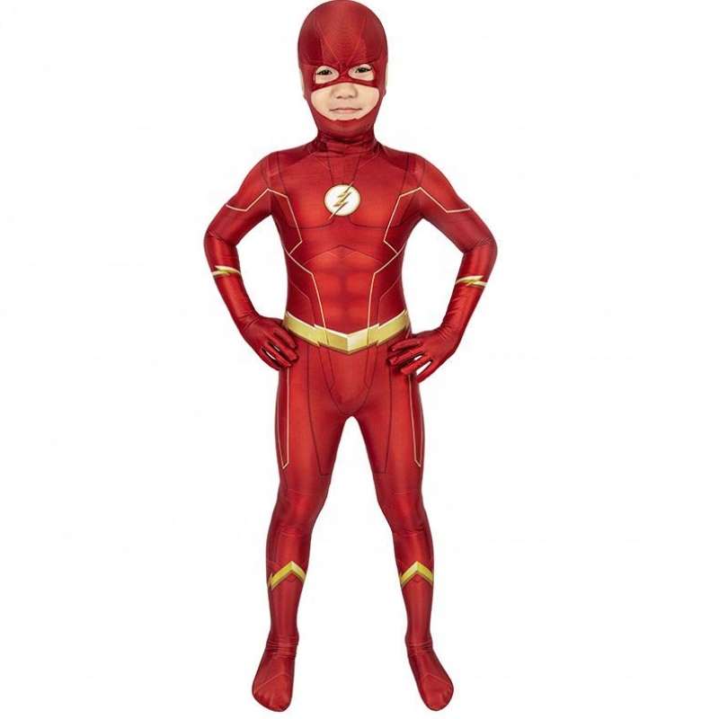 Fabriksdirektförsäljning The Flash Season 5 Barry Allen Kids Superhero Costumes Tights and Costumes Cosplay