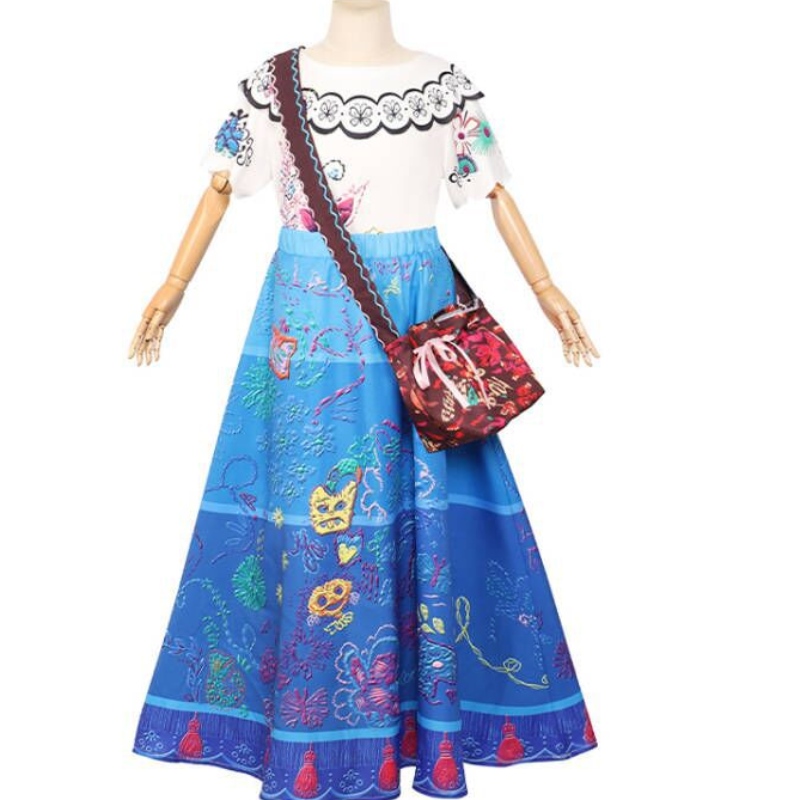 Carnival Dresses TV Movie Cosplay Princess Girls Birthday Party Cos Dress Clothing Costume With Bag