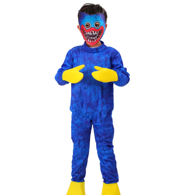 Ny ankomst Hot Poppy Playtime Costume Halloween Blue Poppy Cartoon Hug Gy Wuggys Cosplay Monster Jumpsuit For Kids