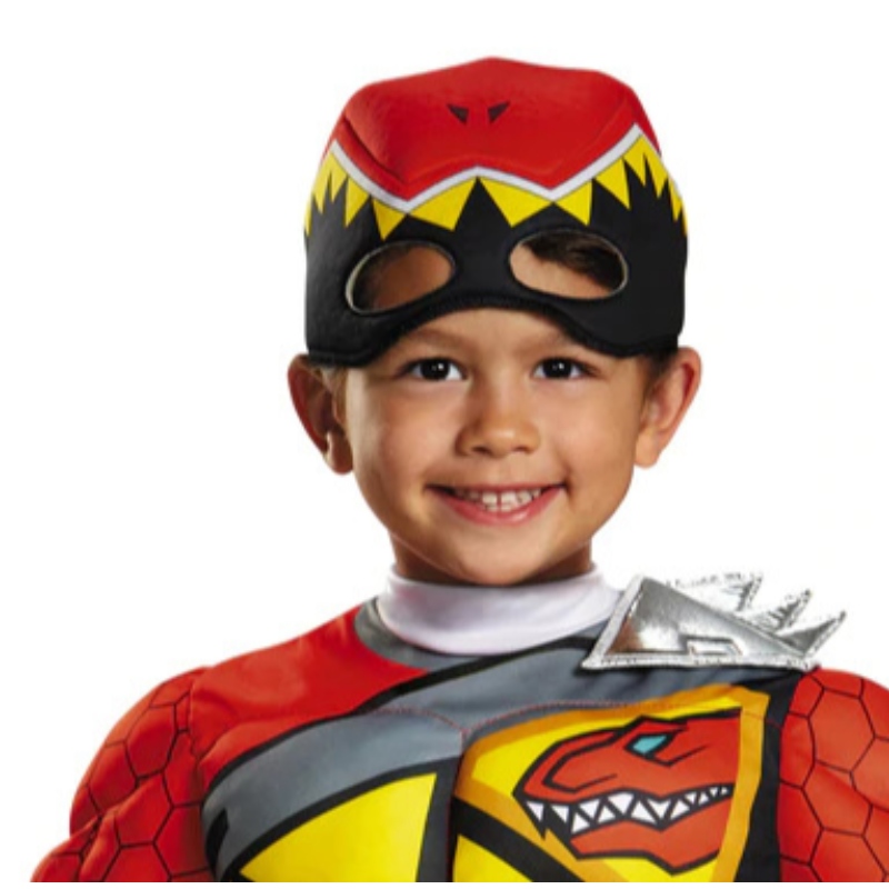 Red Power Muscle Superhero Dinosaur Costumes For Kids Boys Halloween Cosplay Anime Jumpsuit Party Dress Up Clothes