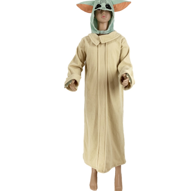 Heta försäljning barn supersöt långärmad jumpsuit baby yoda kostym för halloween