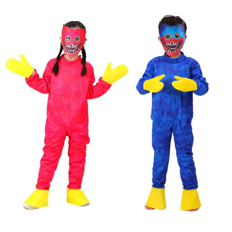 Vallmo playtime cosplay kläder pojkar flickor spel skräck peluche kläder halloween kostym för barn