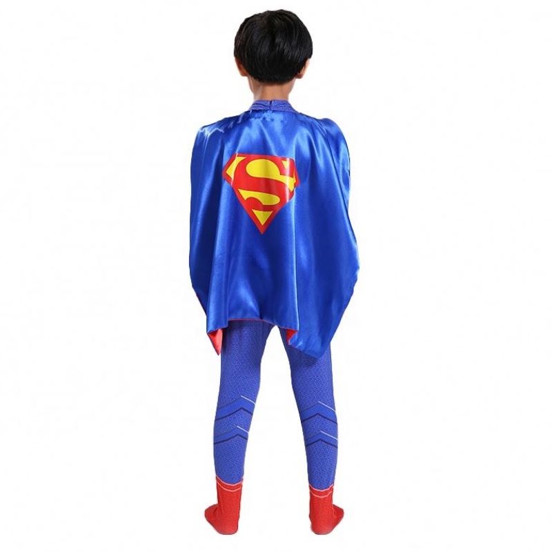 Marvel DC Superhero TV&movie Blue&red Comic Fanture Fancy Cosplay Bodysuit Jumpsuit Tights Anime Super Man Costumes With Cloak