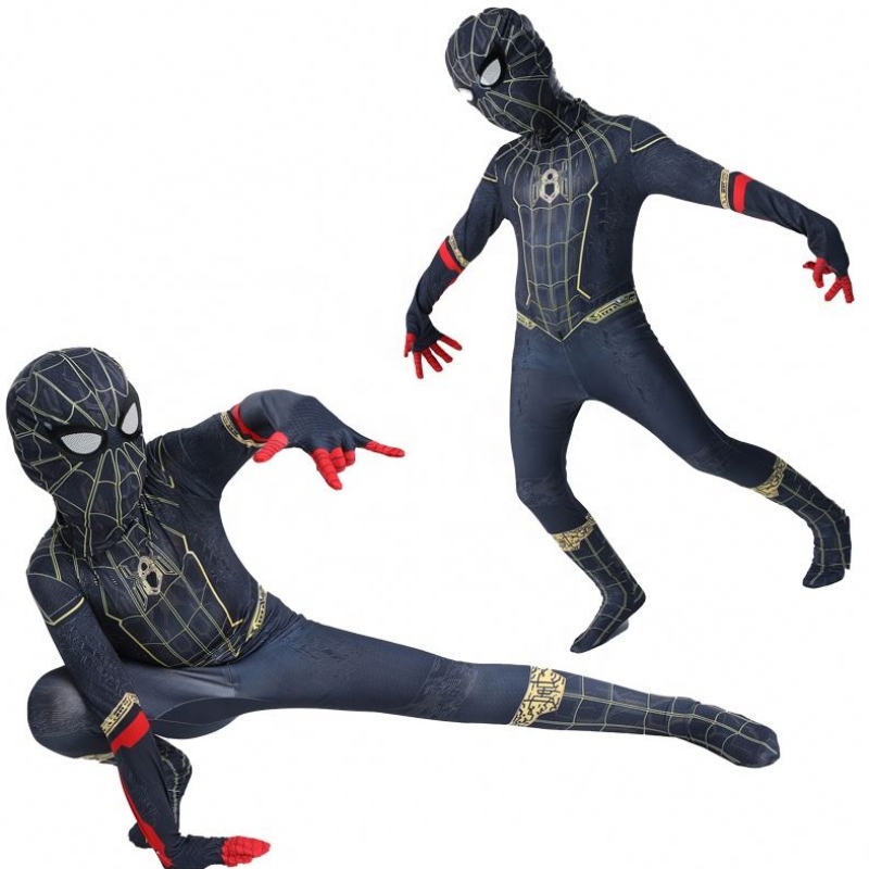 Factory Plus Size Jumpsuit Halloween Cosplay Set Black Spider Man Movie Costumes Novelty&Special Use Costume