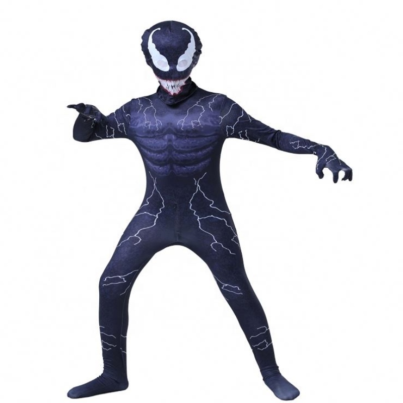 Nyaste Peter Eddie Fancy Muscle Bodysuit Boys Superhero Jumpsuit Spiderman Halloween Venom Cosplay Children's Costumes