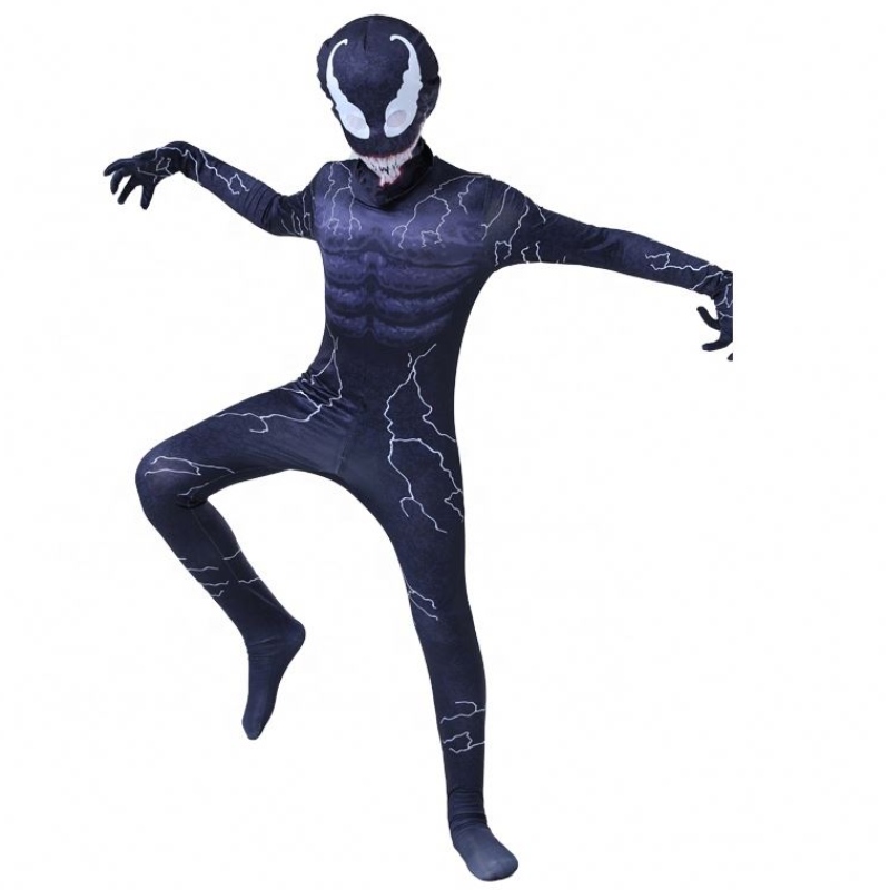 Nyaste Peter Eddie Fancy Muscle Bodysuit Boys Superhero Jumpsuit Spiderman Halloween Venom Cosplay Children's Costumes