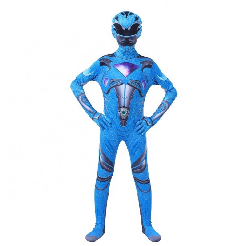 Partihandel med flera färg halloween karneval party cosplay fem djur superhjälte mystisk kraft power ranger kostym kostym för barn