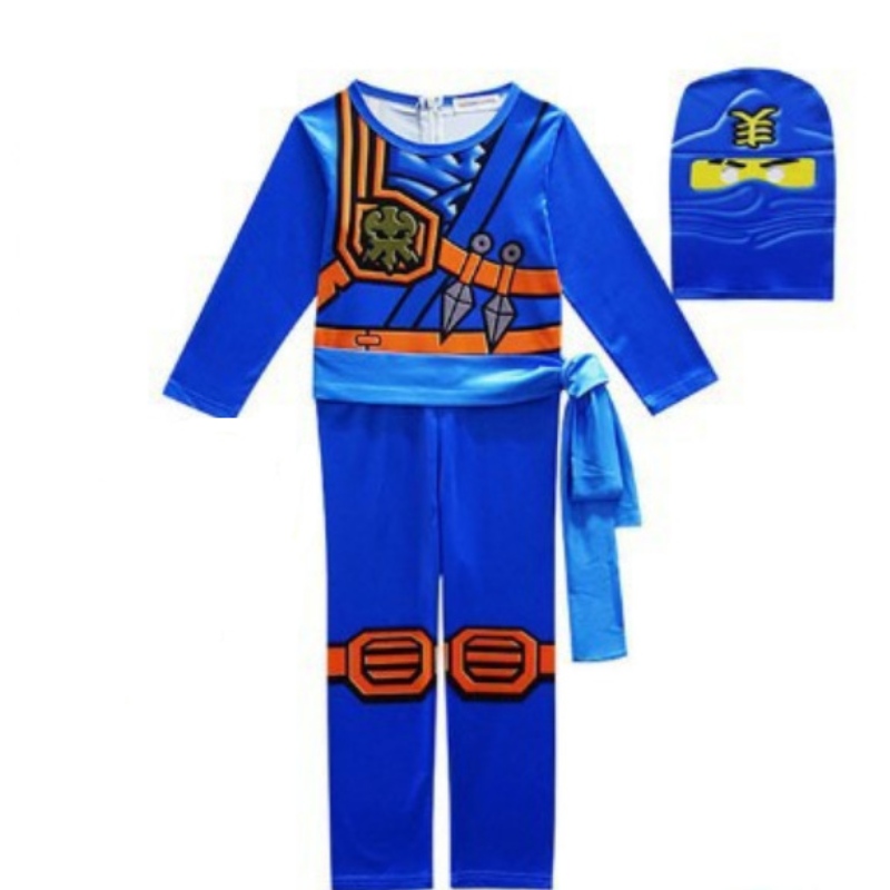 Hot Selling Halloween Children Fancy Party Dress Up Ninja Go Costume For Kids Ninja Cosplay Jumpsuits Mask Set