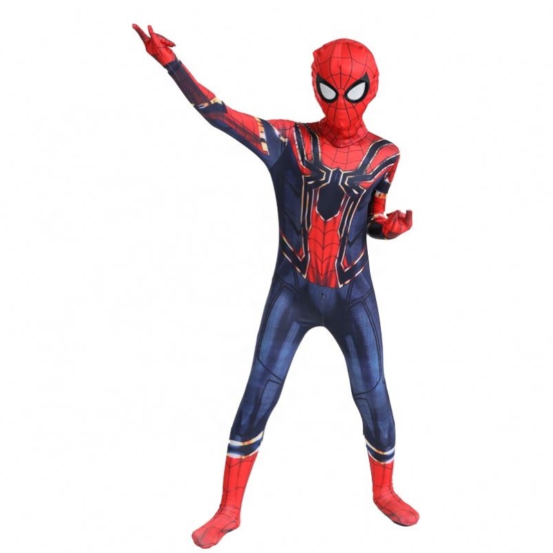 Partihandel klassisk fancy svart&red halloween kostym anime tv&movie barn tecknad kläd spiderman prestanda kostymer jumpsuits