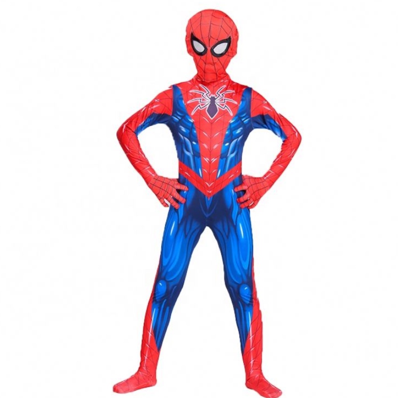 3D Print Polyester Tights for Kids Halloween Party Cosplay Spiderman Costume With Mask