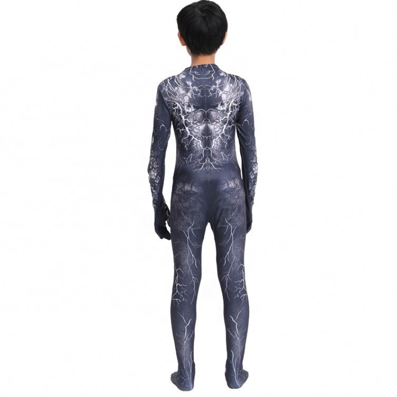 Svart muskel zentai bodysuit vuxna superhjälte skrämmande skräck jumpsuit spiderman halloween cosplay symbiote gift kostymer för pojkar