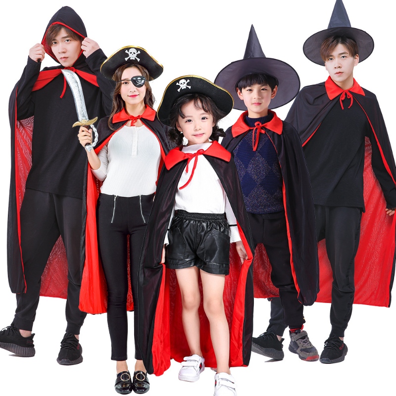 2022 Hot Selling Wholesale Halloween Christmas Hero Cape Children Halloween Set of Superhero Silk Cape