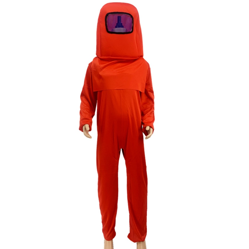 Barn astronaut kostym spel rymddräkt röd blå jumpsuit halloween ryggsäck cosplay kostymer för pojkar barn