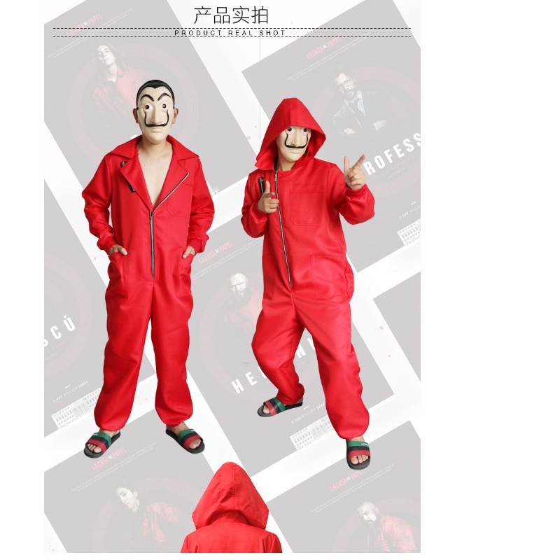 Salvador Dali Movie Costume Money Heist The House of Paper La Casa de Papel Cosplay Halloween Party Costumes