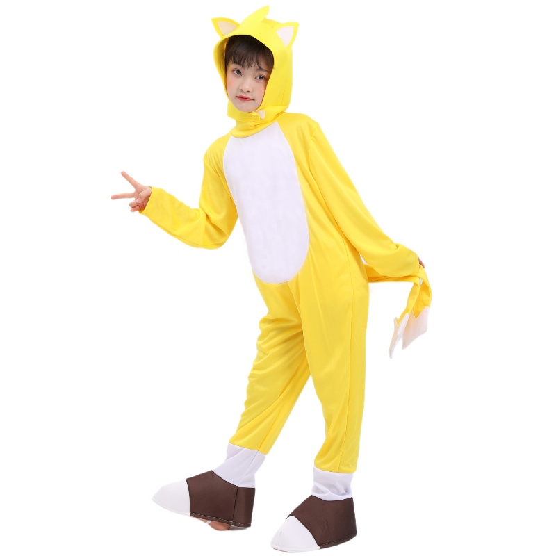 Halloween Party Game Cosplay Children Blue Sonic Jumpsuit Boy Girl Sonic Hedgehog Costume Sonic Costume Kids